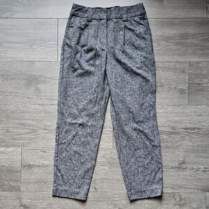 Express Herringbone High Rise Ankle Business Casual Pants Size 0, Short